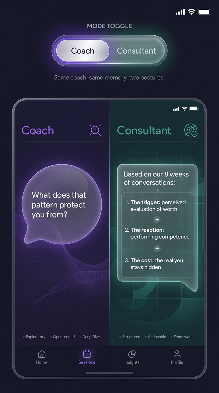 Switch between Coach mode and Consultant mode