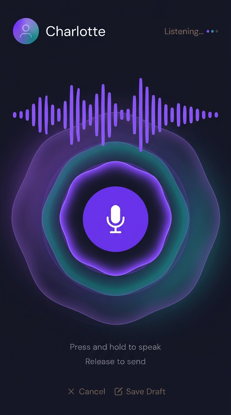 Voice-first coaching — just start talking